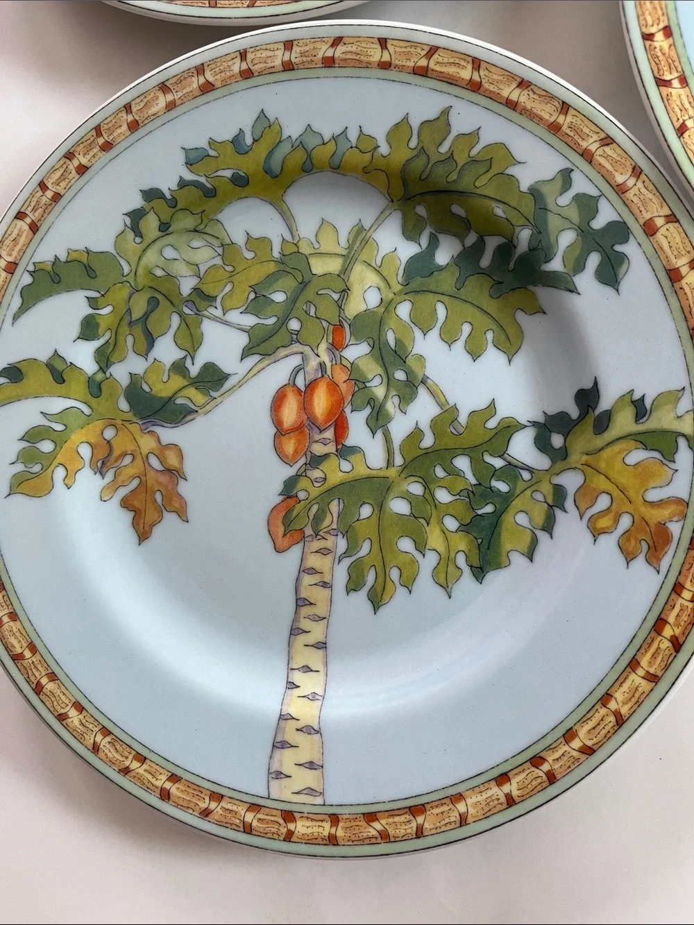 3 Tradewinds salad desert plates Siddhia Hutchinson Andrea Sadek papaya coconut